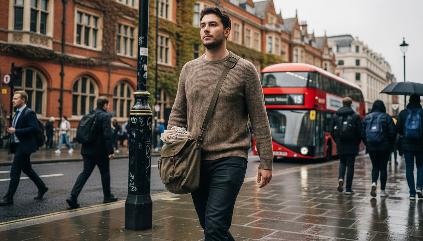 Urban London street messenger bag fashion