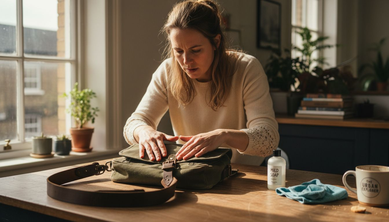 Bag cleaning prep with brass hardware