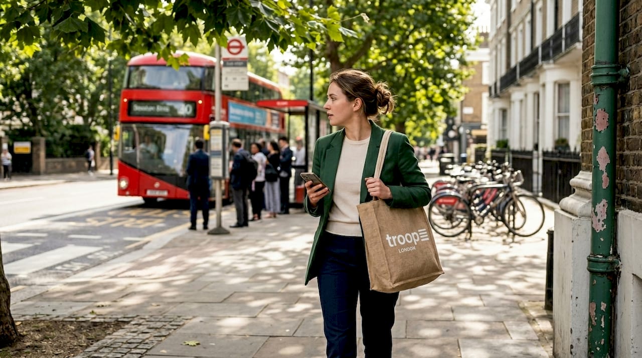 Urban commuter with hemp sustainable bag