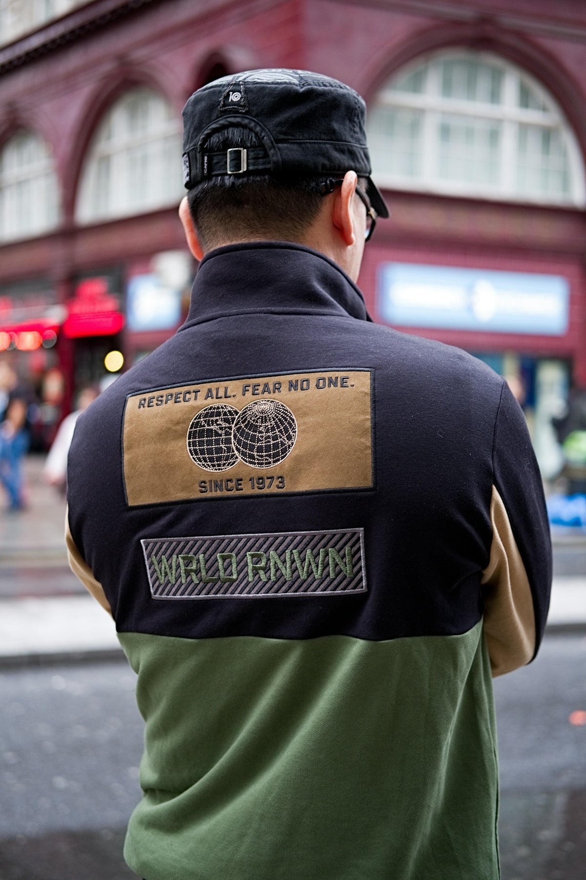 blue and green polo shirt