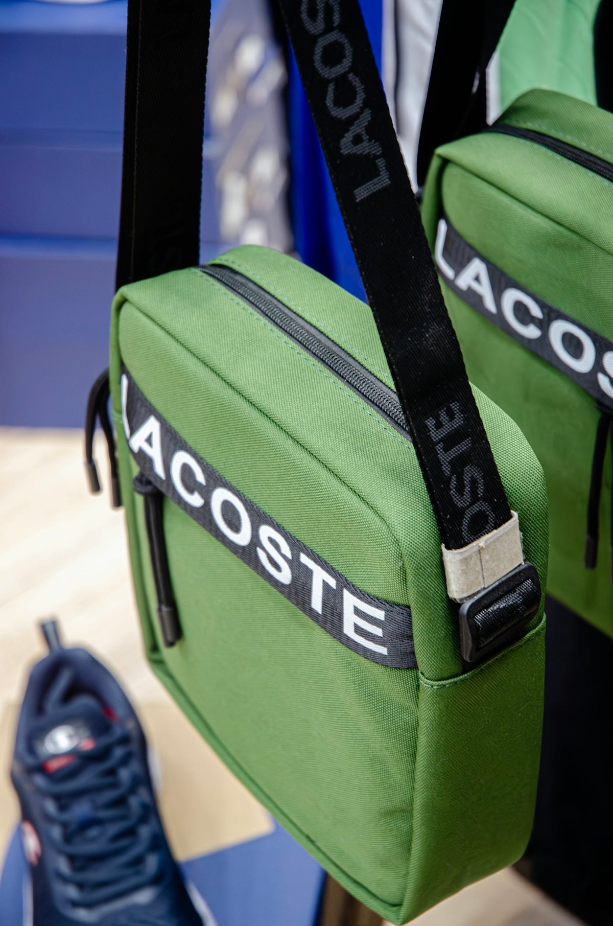 a couple of bags sitting on top of a table