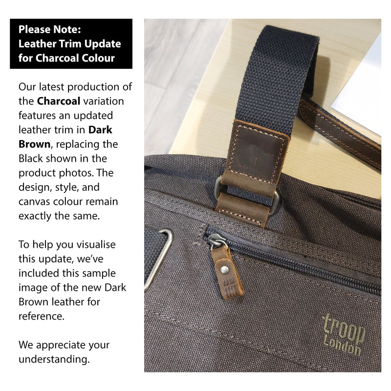 TRP1513 Troop London Classic Canvas Waist Bag (Charcoal)