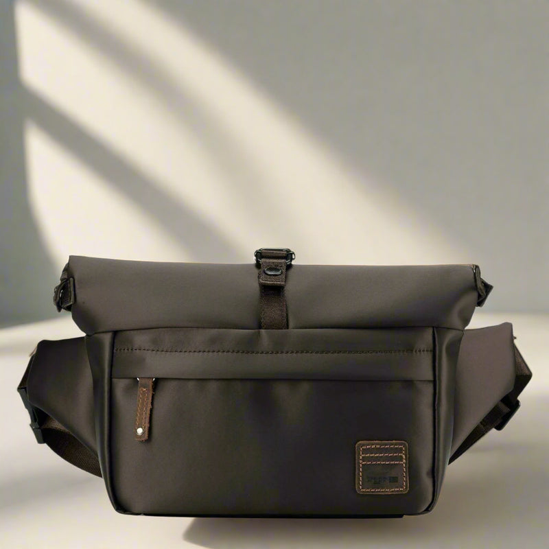 TRP0522 Troop London Heritage Nylon Waist Pack, Over Size Bum Bag, Belt Bag