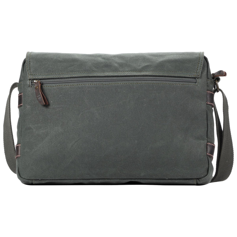 TRP0548 Troop London Heritage Canvas Messenger Bag, Shoulder Bag, 13” Laptop Bag