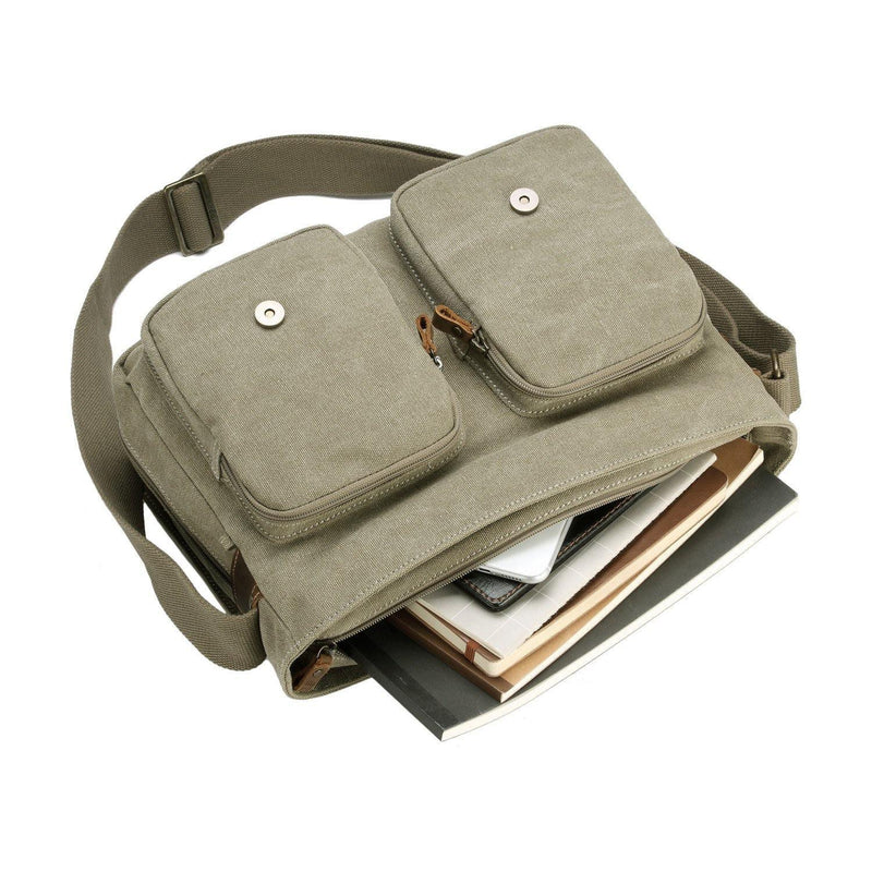 TRP0210 Troop London Classic Canvas Messenger Bag