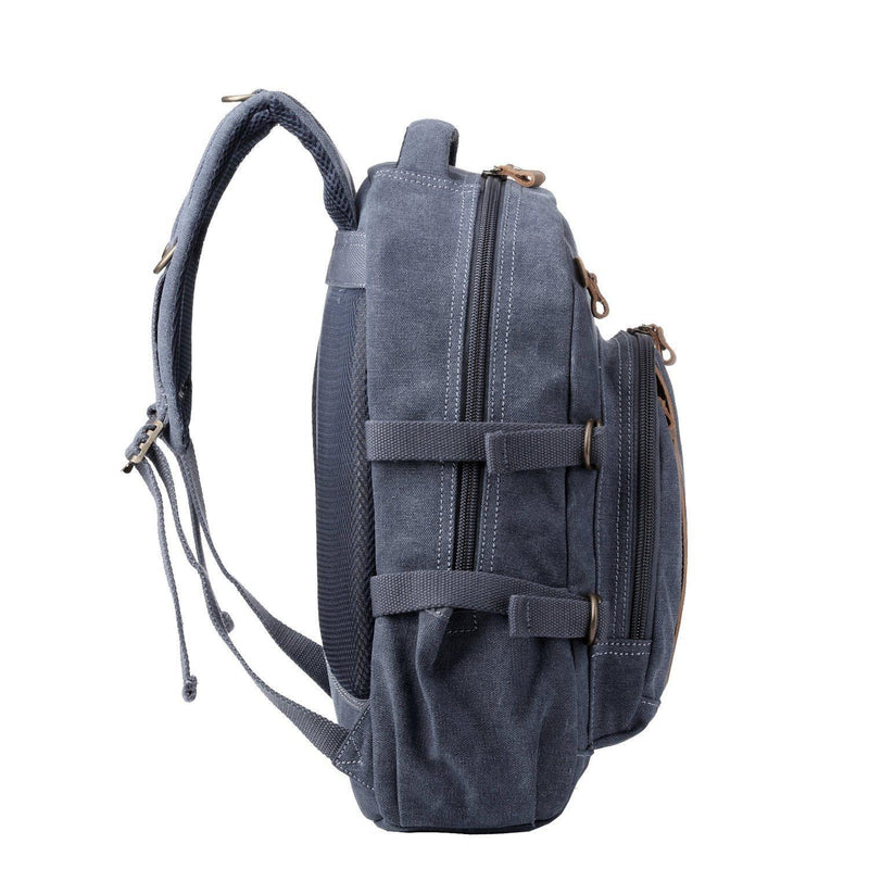 Ash Grey TRP0257 Troop London Classic Canvas Laptop Backpack Large