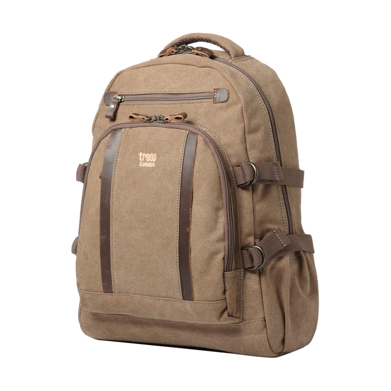 TRP0257 Troop London Classic Canvas Laptop Backpack - Large