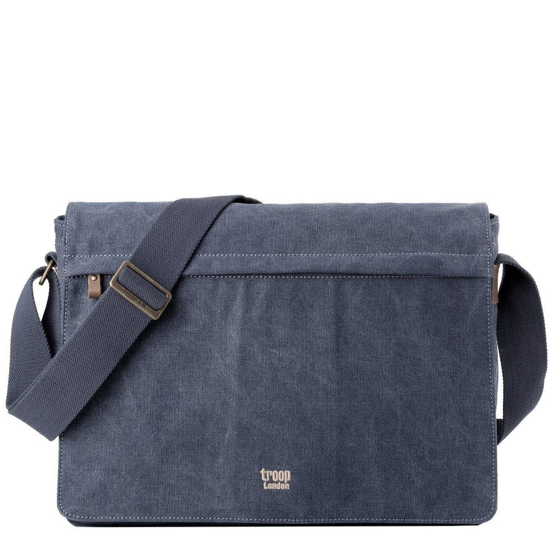 TRP0371 Troop London Classic Canvas Laptop Large Messenger Bag - 18 Diagonally