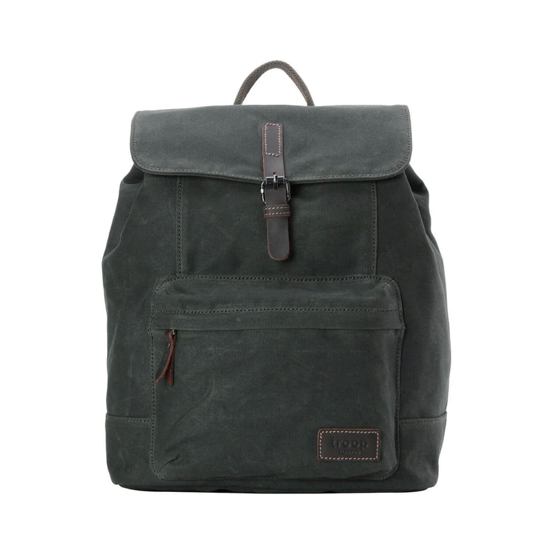 TRP0442 Troop London Heritage Canvas Laptop Backpack, Smart Casual Daypack, Tablet Friendly Backpack