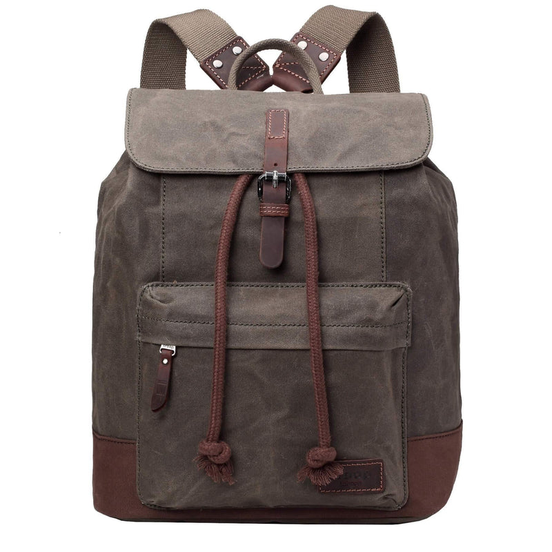 TRP0442 Troop London Heritage Canvas Laptop Backpack, Smart Casual Daypack, Tablet Friendly Backpack