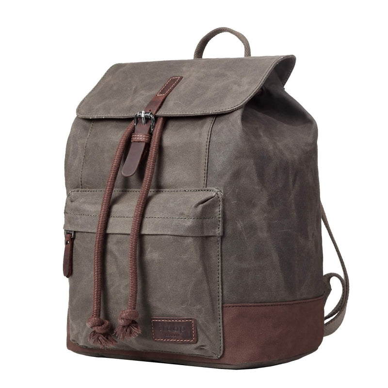 TRP0442 Troop London Heritage Canvas Laptop Backpack, Smart Casual Daypack, Tablet Friendly Backpack