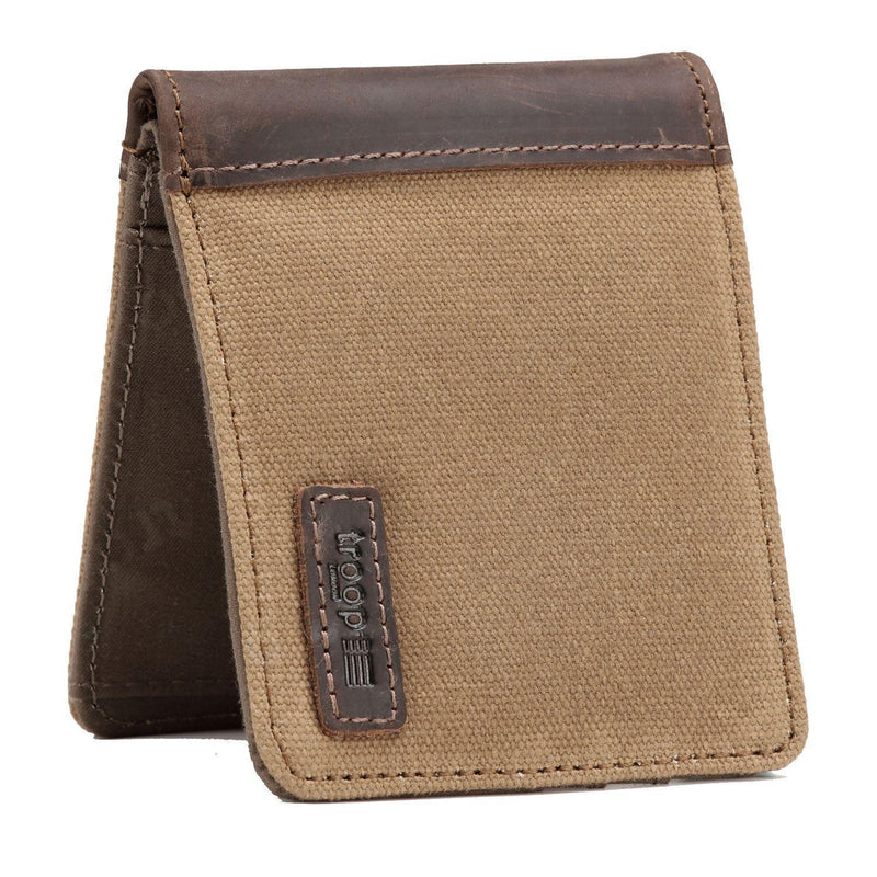 TRP0500 Troop London Accessories Canvas Bi-fold Wallet