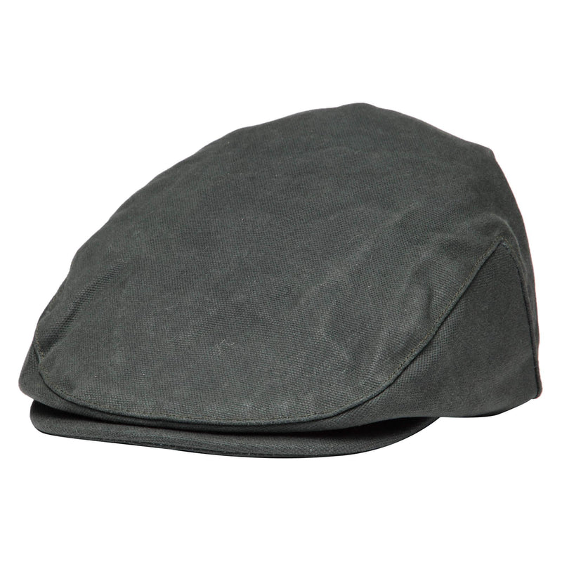 TRP0503 Troop London Accessories Waxed Canvas Old School Style Hat, Flat Cap, Shelby Newsboy Cap