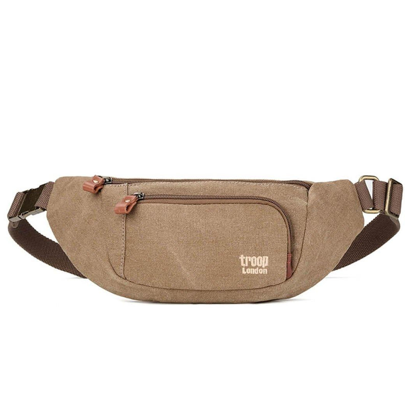 TRP1513 Troop London Classic Canvas Waist Bag (Brown)